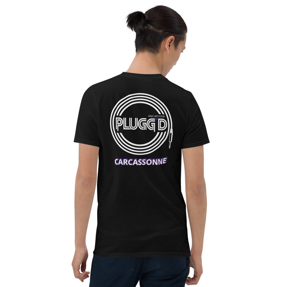 Plugg*d T-shirt Logo Back White / Purple